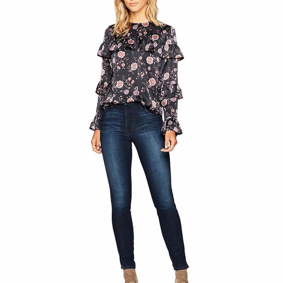 🌺Ella Moon Elsy Ruffle long sleeve floral XS NWT - Picture 2 of 6